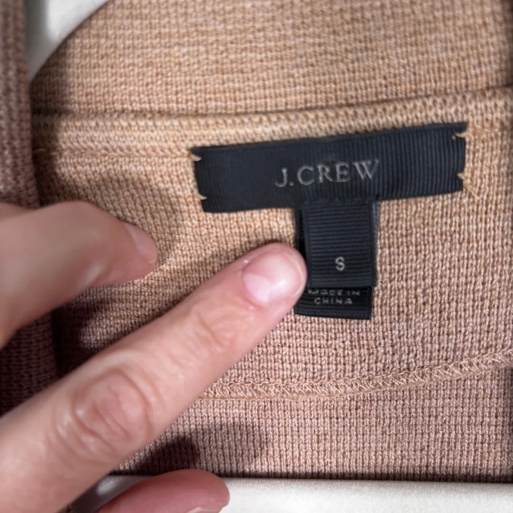 J‎ Crew Sophie Merino Wool Sweater Blazer Small Neutral Minimalist Quiet Luxury
